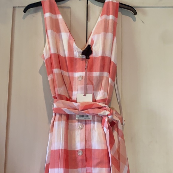 Alex Marie Pink and White Plaid Midi Dress - Picture 5 of 13